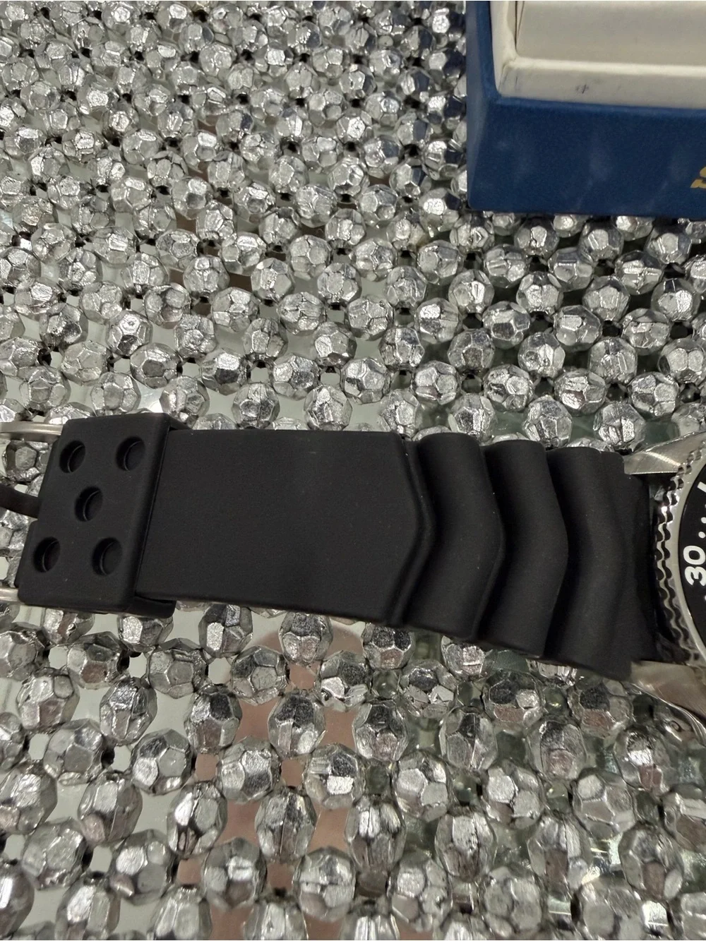 Seiko Black Dial Automatic Diver's Watch with Silver Accents